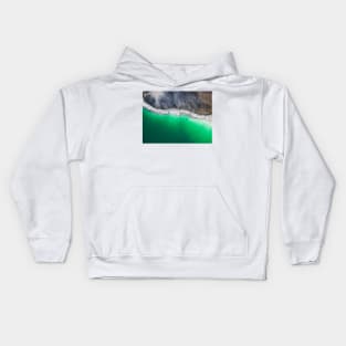 Azure lake top view Kids Hoodie